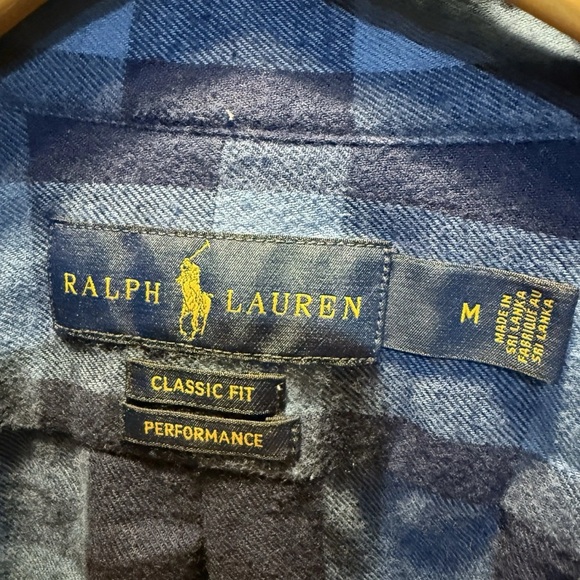 Ralph Lauren Blue Label Men’s Flannel SZ Medium P-P 22-1/2” L-32” - Picture 3 of 3